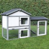Kaninchenstall Klopfer grau/weiß Kaninchenstall Klopfer grau/weiß